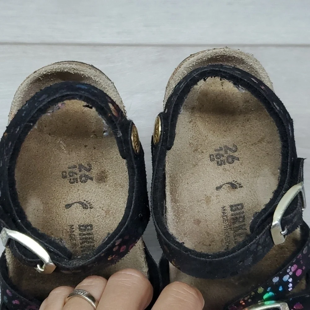 Birkenstock Kids Girls Rio Mozaic Ankle Leather Strap Sandals shoes sz 26/C3